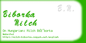 biborka milch business card